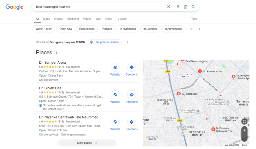 Local SEO for Doctors: How to Rank in Your City 2 local seo example for doctors